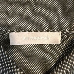 Jim Thompson Black and beige 100% fine cotton with silk trim.  Worn twice.